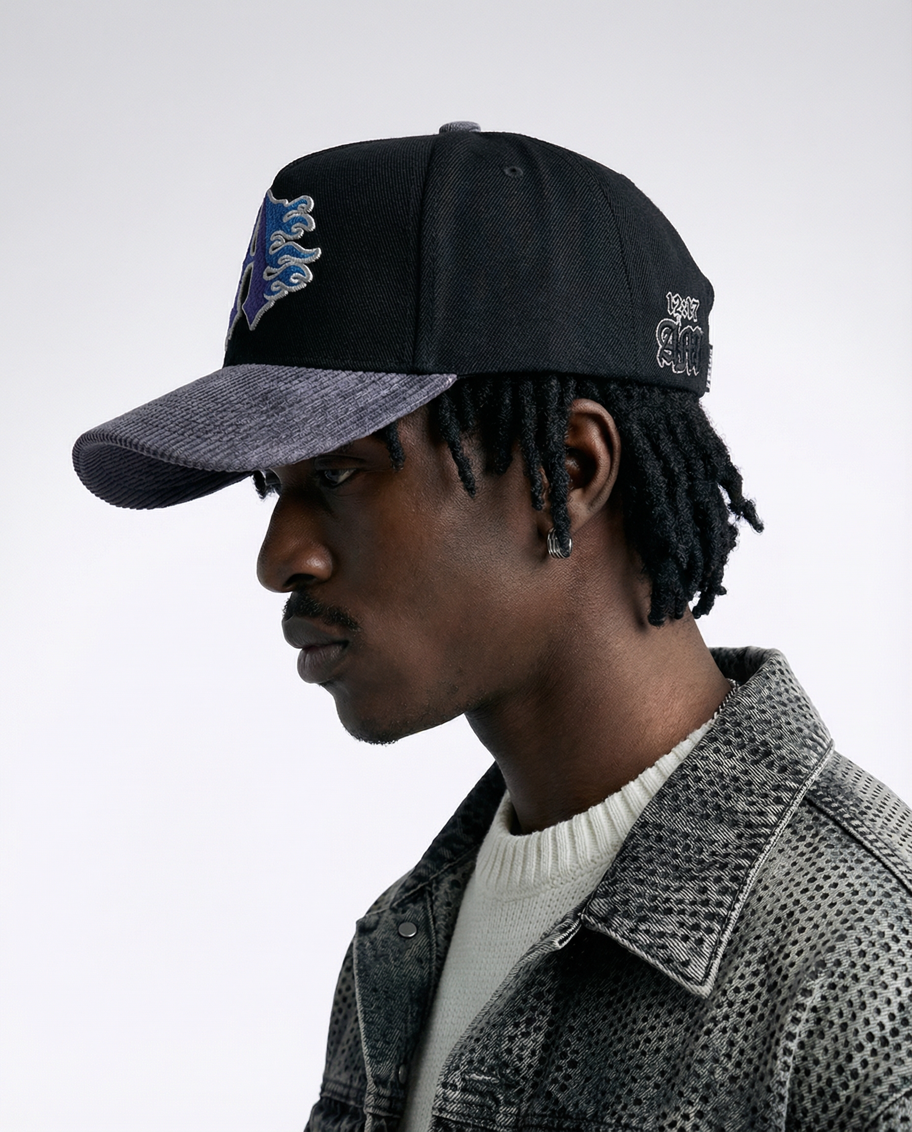 BLUE FLAMED CORDUROY